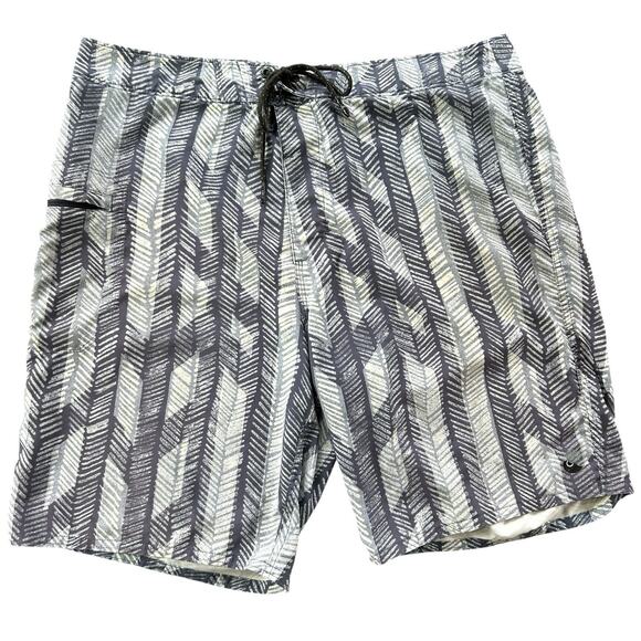 Outerknown Kelly Slater Surf Board Shorts Mens 34 Blue Chevron Athleisure Swim - Picture 1 of 12